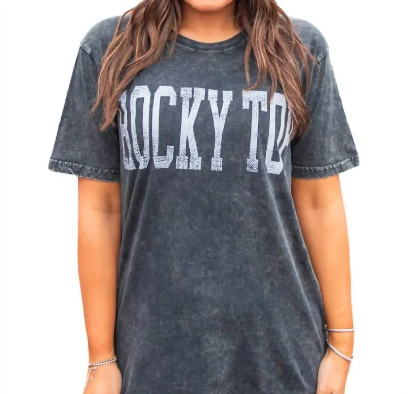 Rocky Top Block Shirt In Charcoal