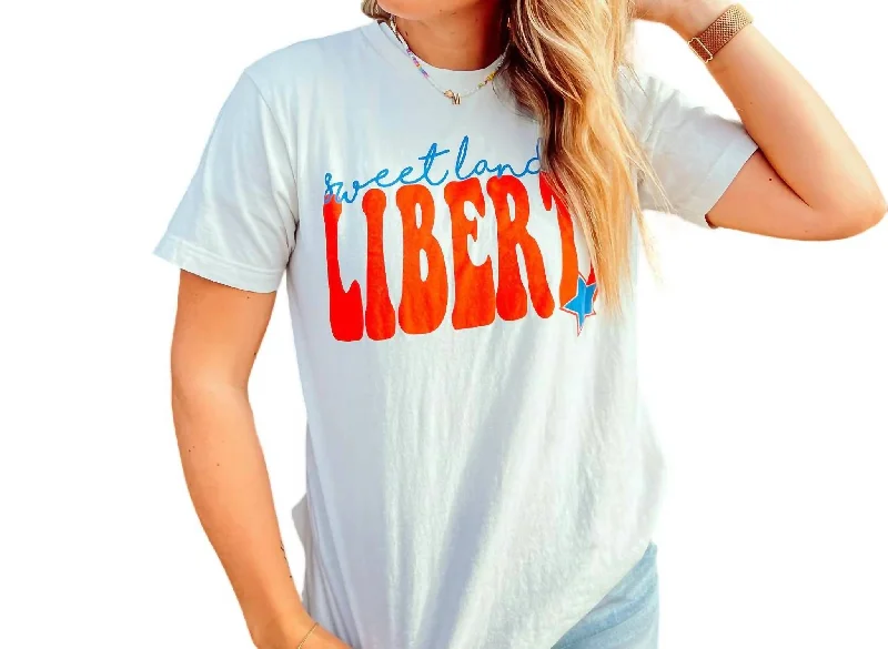 Unisex Sweet Land Of Liberty Tee In Vintage White