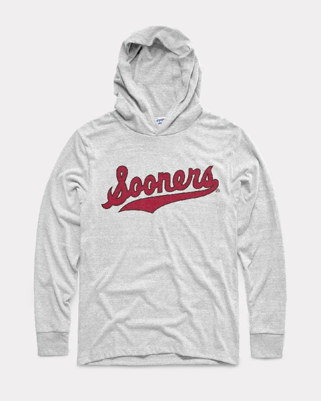 Oklahoma Sooners Script Ash Lightweight Hoodie