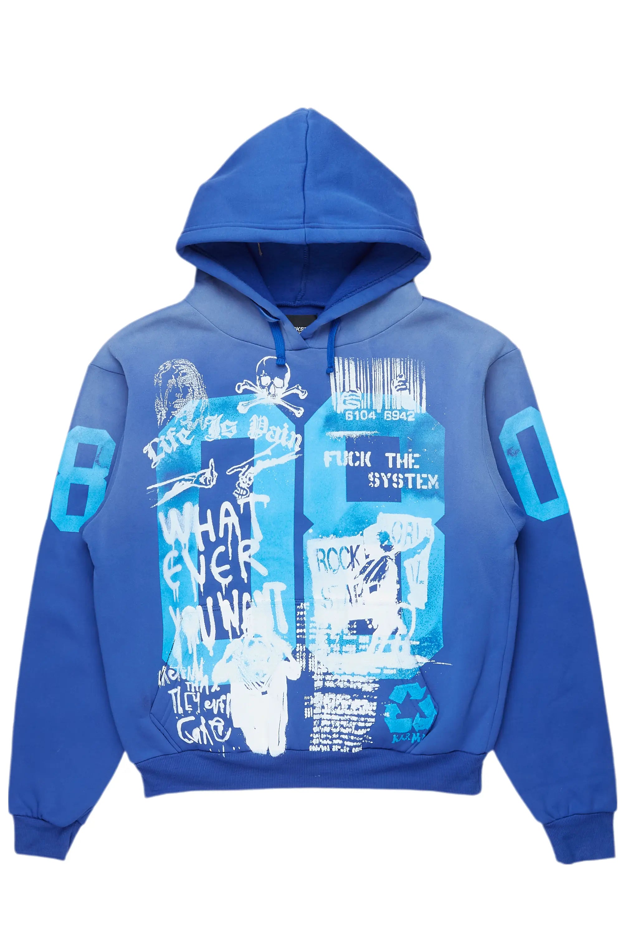 Kamille Royal Blue Oversized Hoodie