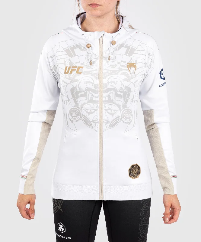 UFC Noche by Venum Personalized Authentic Fight Night Women's Walkout Hoodie - White