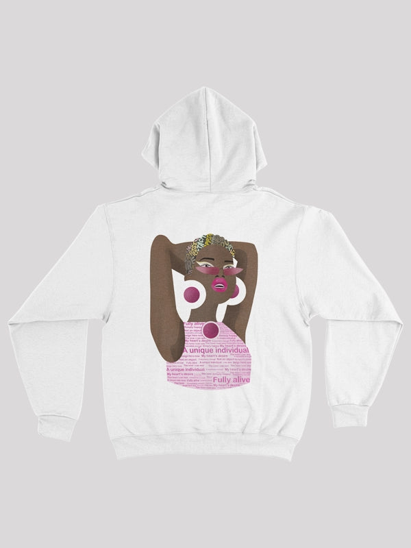 Unique Me White Hoodie For Women