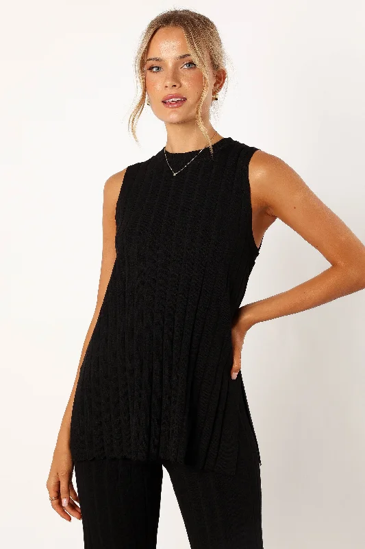 Agnes Knit Top - Black