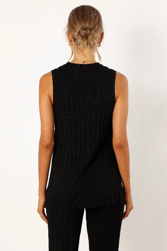 Agnes Knit Top - Black