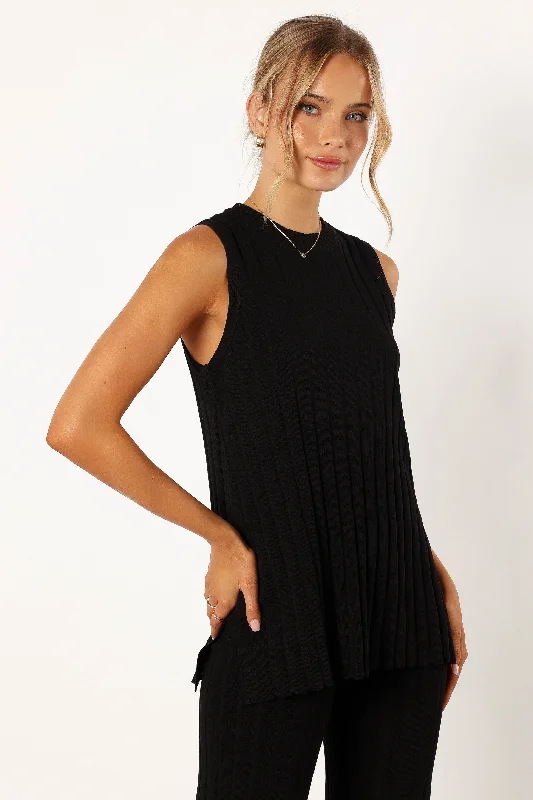 Agnes Knit Top - Black