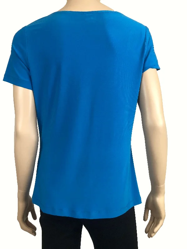 Women's Turquoise Top On Sale Canada Turquoise Blue top Quality stretch knit Fabric Made in Canada