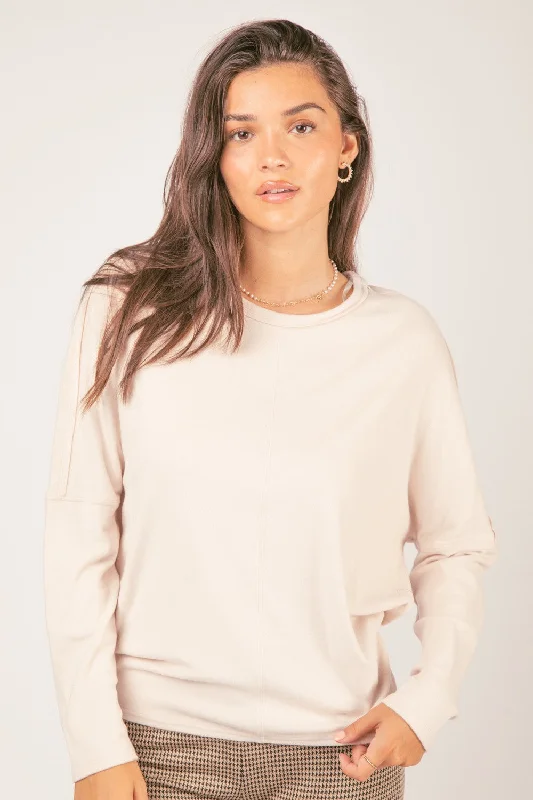 Dolman Sleeve Oversized Comfy Knit Top