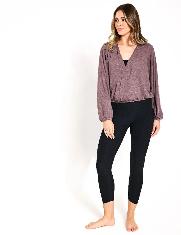 Wrapped Up Pullover - Heathered Truffle