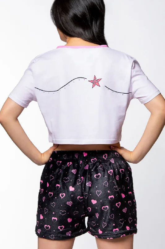 Cropped Tee in Pink Crush