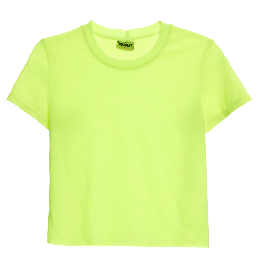 Firehouse - Neon Yellow Crop Tee