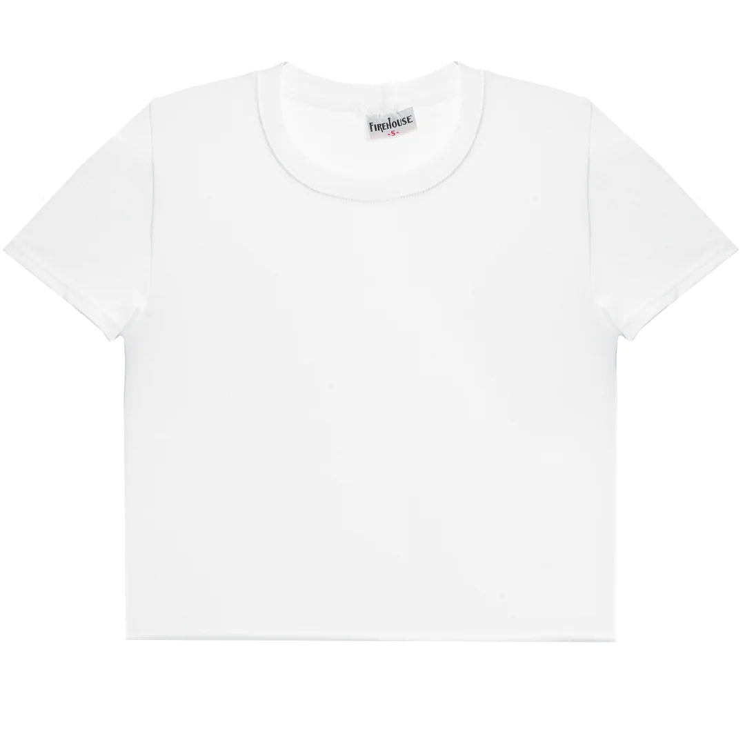 Firehouse - White Crop Tee