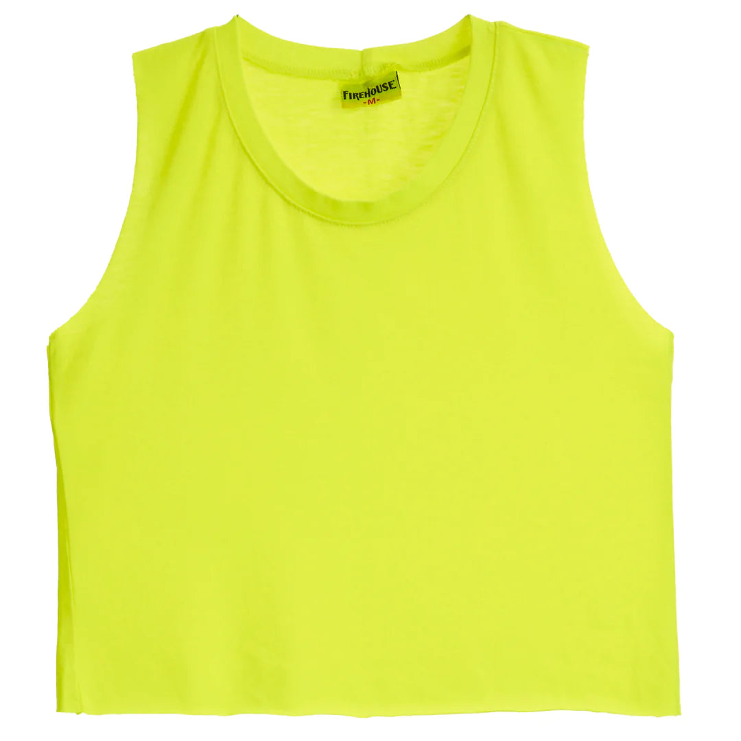 Firehouse - Neon Yellow Crop Tank