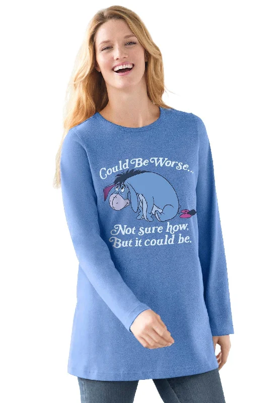 Disney Women's Long Sleeve Crew Tee Eeyore Could be Worse