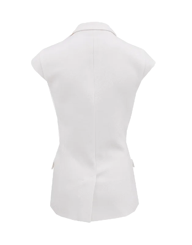Cap Sleeve Blazer Vest