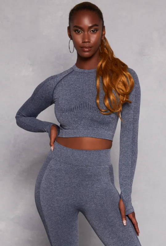 Seamless Long Sleeve Active Crop Top