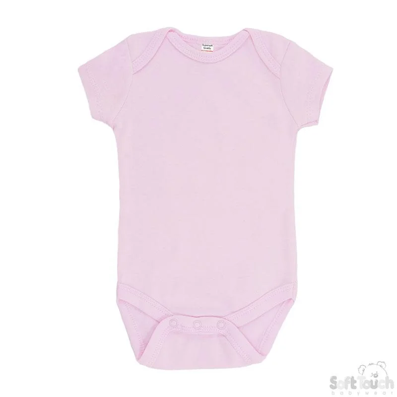 Plain Pink Bodysuit (0-3 Months) BS4652-P
