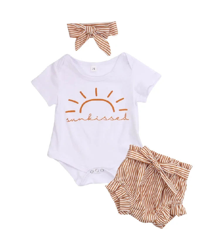 Sunkissed Bodysuit, Shorts & Headband Set